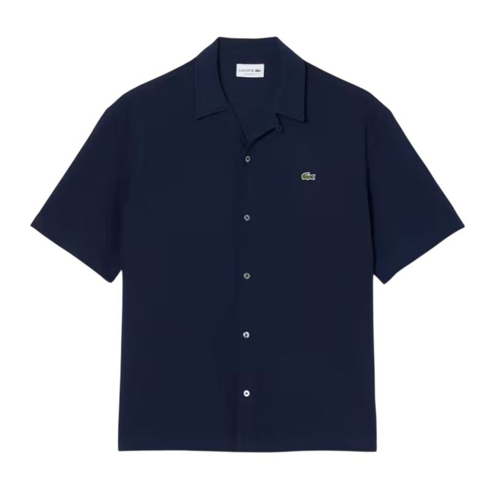 Lacoste Mens Revere Collar Shirt / Navy